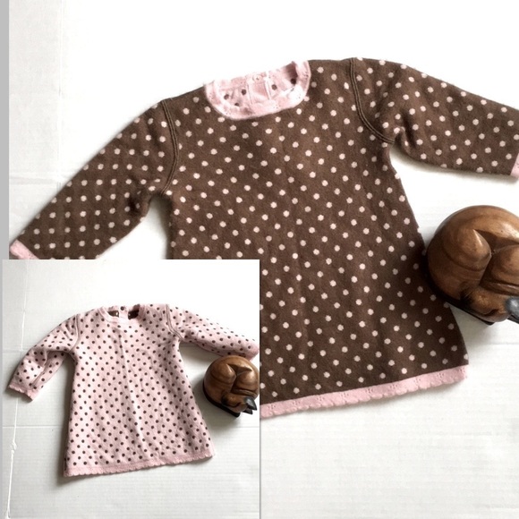 JANIE & Jack Reversible Polka Dots Winter Dress. P/A853/150 - Picture 1 of 9